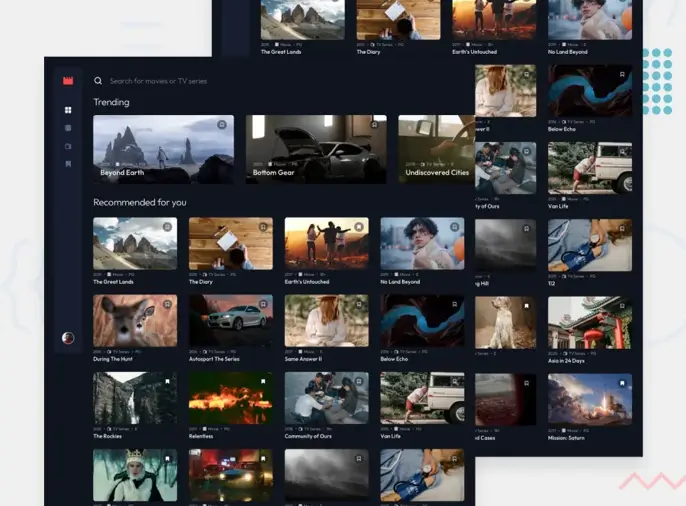 screenshot of Entertainment web app project